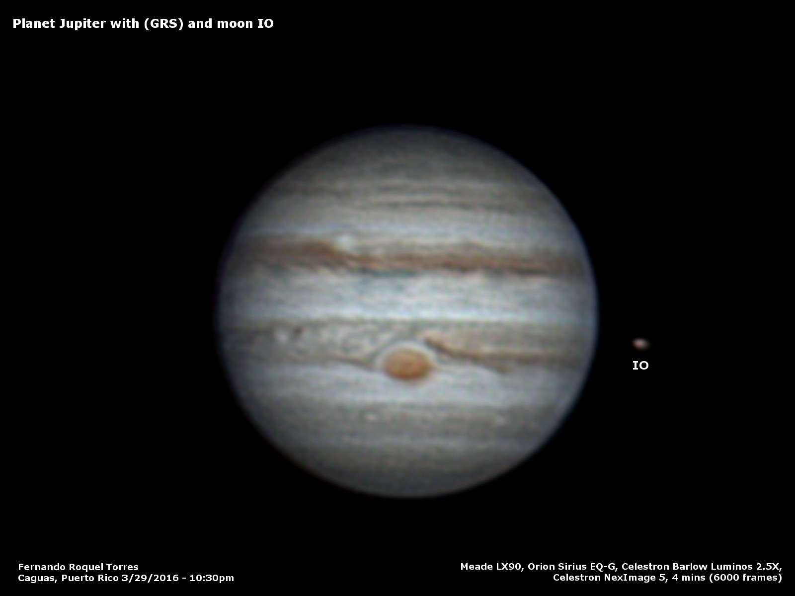 SAPR - Foto del planeta Júpiter por Fernando Roquel Torres