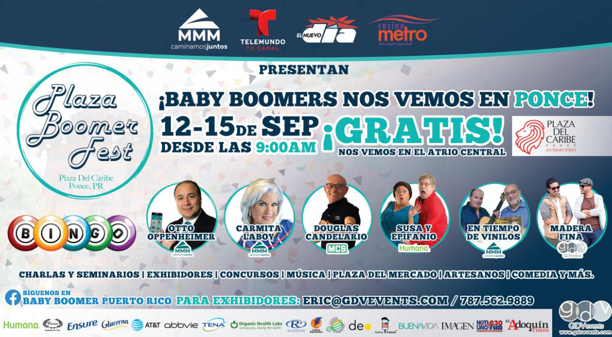 Plaza Boomers Fest Septiembre 2019 Baby Boomers