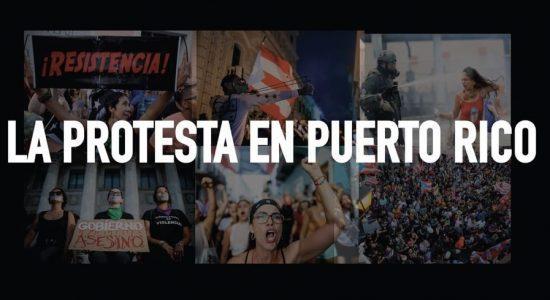 La protesta en Puerto Rico