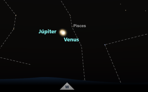 Junte de Venus y Júpiter